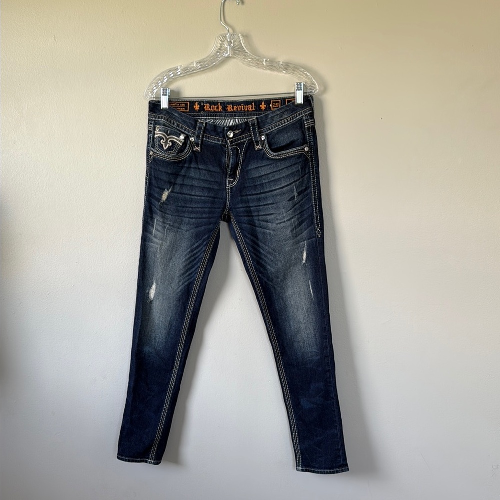 Rock Revival Drew cuffed Skinny Jeans size 29